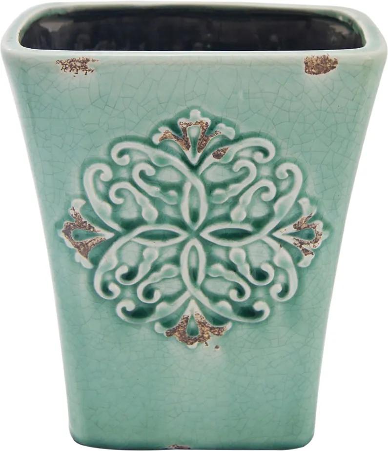 Cachepot em Cerâmica Verde - 24x20cm
