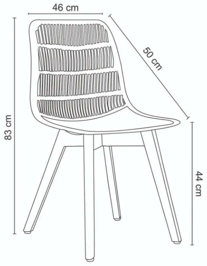 Cadeira Decorativa Sala e Cozinha Aquilae (PP) Preto G56 - Gran Belo