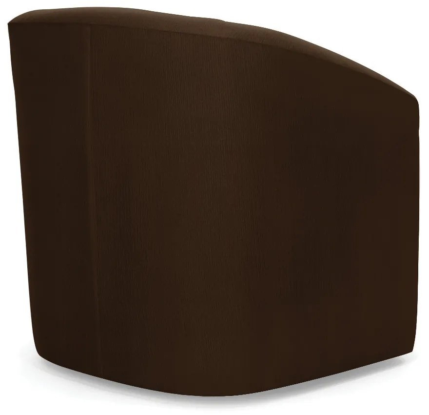 Poltrona Decorativa Base Giratória Stella Max Suede Marrom D03 - D'Rossi