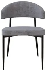 Cadeira de Jantar Estofada Kit 6 Chloe M25 Linho Lautrec Cinza - Mpoze