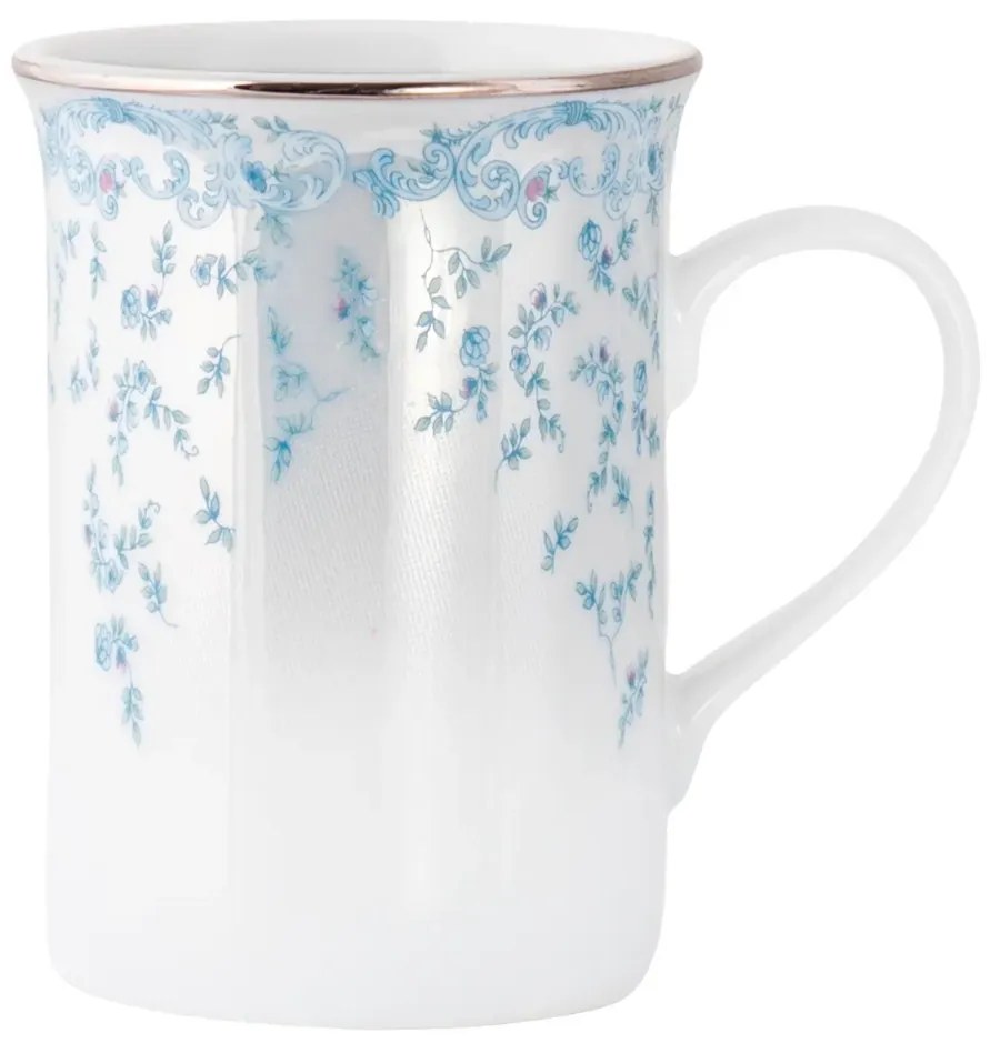 Caneca 240Ml Porcelana Schmidt - Dec. Sensile Blu 2424