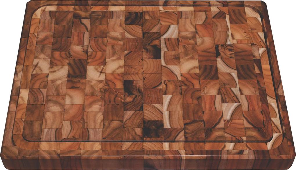 Tábua para Churrasco Tramontina Retangular em Madeira Invertida Teca com Acabamento Envernizado 50 x 38 cm -  Tramontina