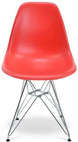 Cadeira MKC-003 Polipropileno Vermelho com Base Cromada - 44306 Sun House
