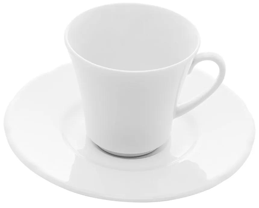 Jogo 6 Xícaras Para Café Porcelana Com Pires Adana Branco 90ml 17633 Wolff