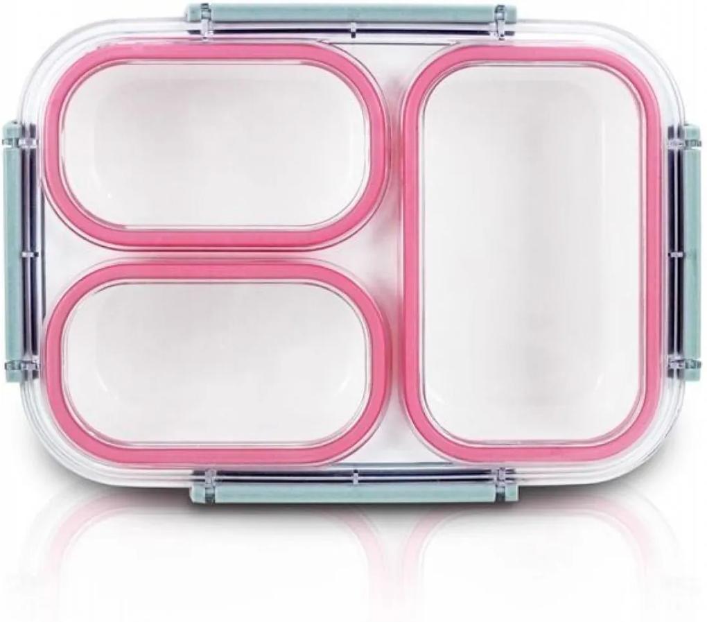 Pote Marmita com 3 Compartimentos 1350ml Jacki Design Lifestyle Pink
