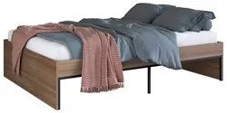 Cama de Casal 140cm Base Aço Artetube A05 Montana/Preto - Mpozenato