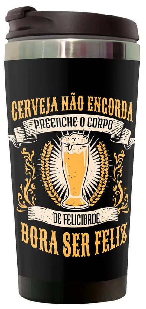 Copo Térmico 500ml Inox Cerveja Não Engorda