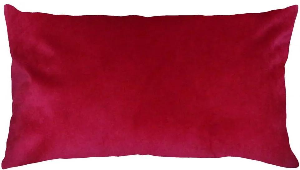 Capa de Almofada Retangular Veludo Vermelho 60x30cm