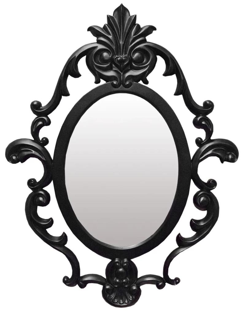Espelho Oval Lavanda Arabesco - Preto  Kleiner
