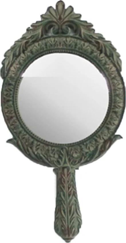 Espelho Decorativo Redondo com Pintura Envelhecida