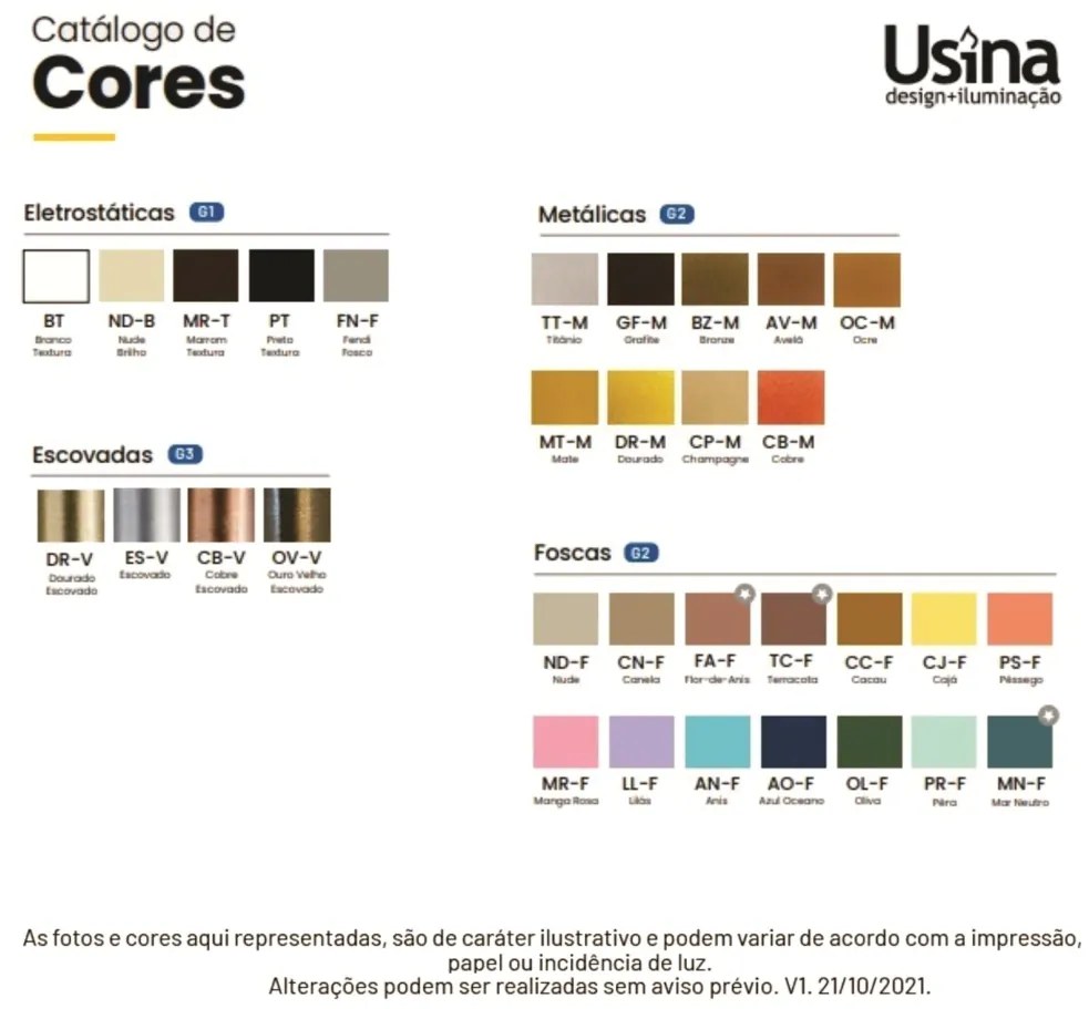 Pendente Sideral Ø73X62Cm Led 30W - Usina 19720/6 (OV-V - Ouro Velho Escovado Verniz, 4000k, 110v)