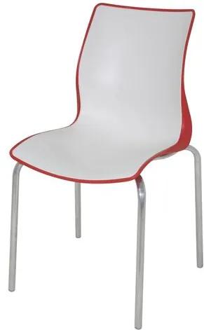 Cadeira Maja Cor Vermelho Com Branco - 21737 Sun House