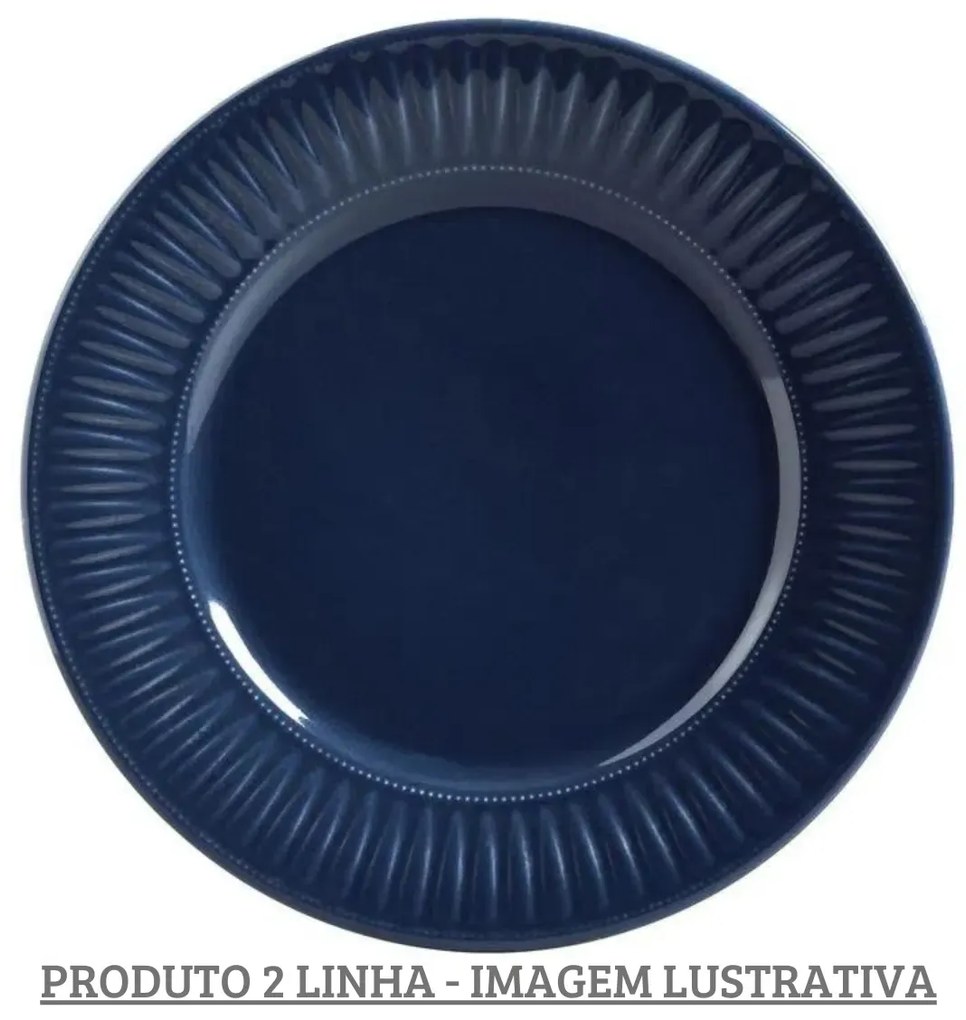 Prato Raso 26Cm Daisy Deep Blue - Porto Brasil 2° Linha