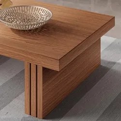 Mesa de Centro para Sala de Estar 107cm Luna Nature/Preto - HB Móveis