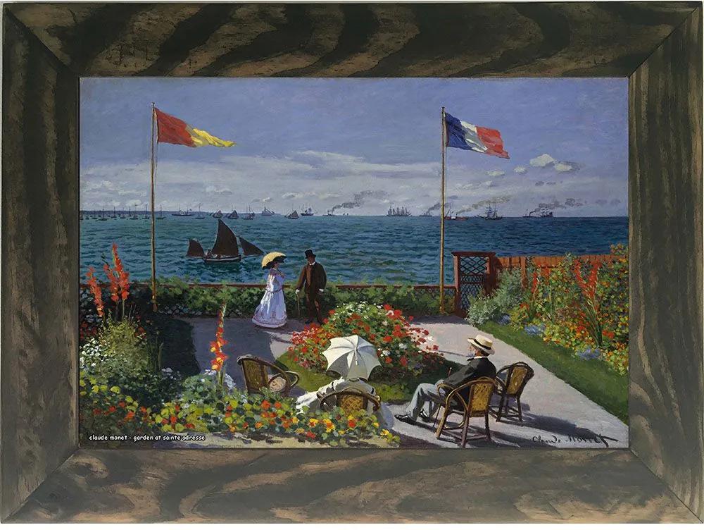 Quadro Decorativo A4 Garden at Sainte Adresse - Claude Monet Cosi Dimora