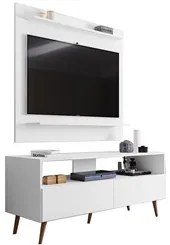 Painel para TV 50 Pol Senna e Rack Bancada 136cm Versa M24 Branco - Mp