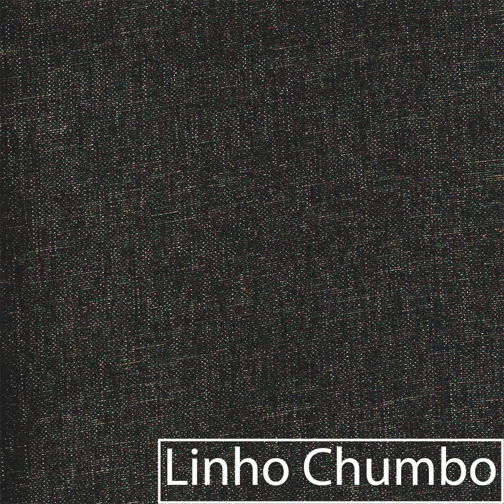 Calçadeira Estofada Veneza 160 cm Queen Size Linho Chumbo - ADJ Decor
