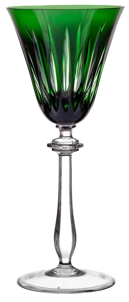 Taça de Cristal Lapidado para Água 38 - Verde Escuro  Verde Escuro
