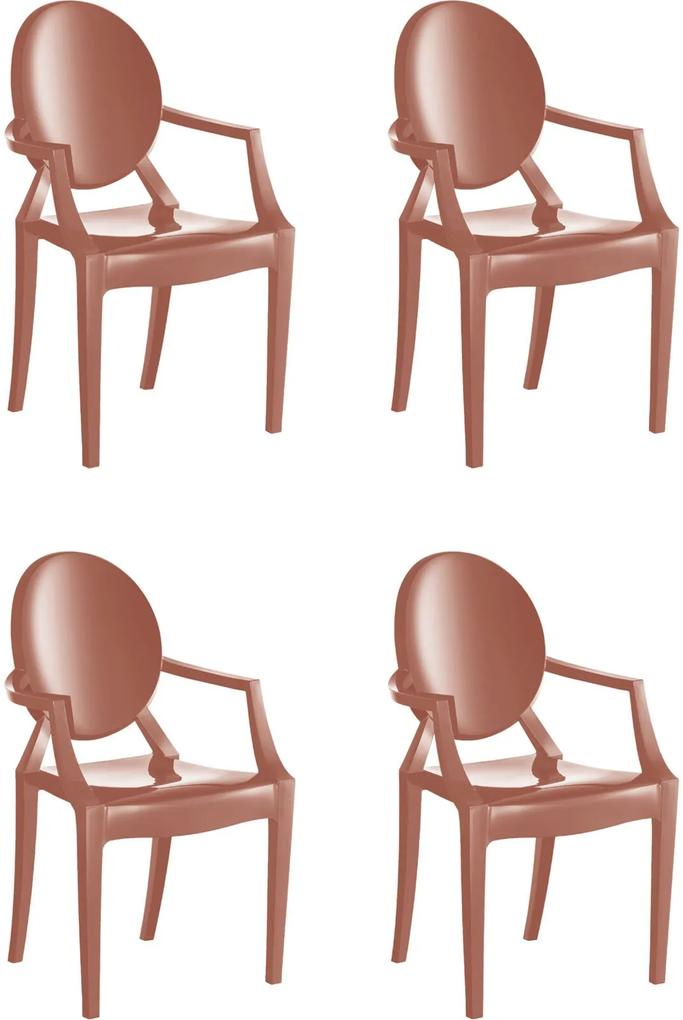 4 Cadeiras Wind Plus Terracota Solido De Plástico UZ Kappesberg