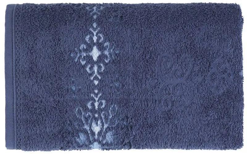 Toalha Karsten Aymê  - Tamanho: Rosto 49 X 70 cm - Cor: Azul Hortência/Azul - Karsten