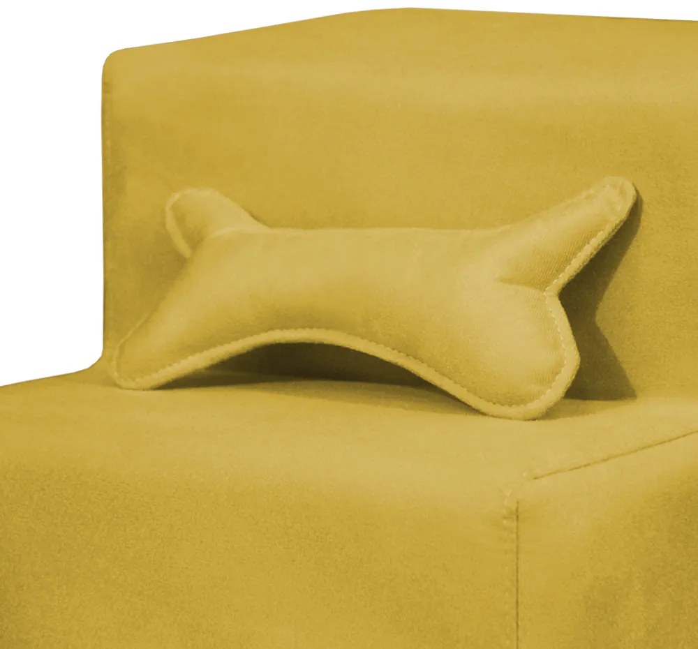 Escada Pet 3 Degraus Almofadada Suede Várias Cores - Amarelo