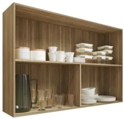 Armário de Cozinha Aéreo 2 Portas 120cm Minsk Freijó/Soft Z06 - Mpozen