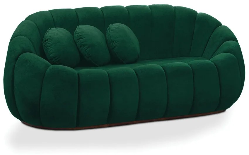 Sofá 2 Lugares Orgânico para Sala Cloud Bouclê E03 - D'Rossi - Verde