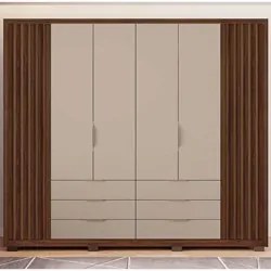Guarda Roupa Casal 6 Portas Martin C01 Havana/Off White - Mpozenato