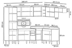 Armário de Cozinha Modulada de Canto 8 Peças CP03 Balcão com Pia Inox