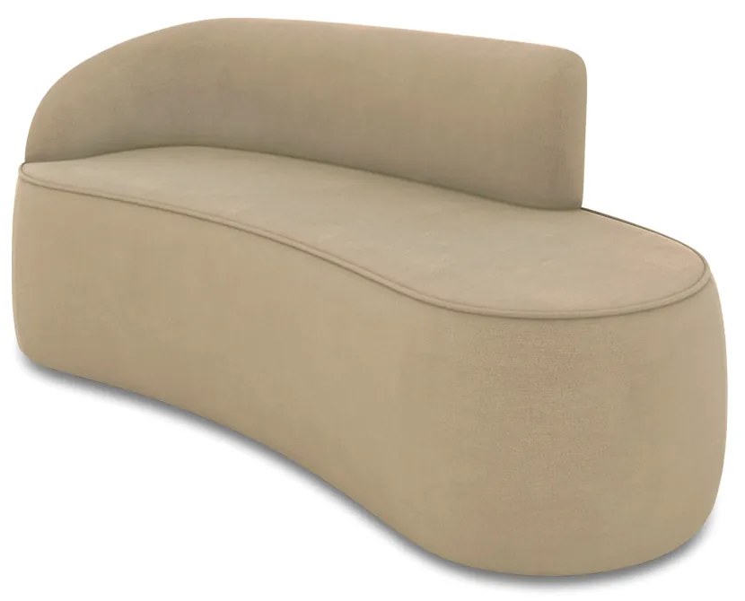 Sofá 2 Lugares Orgânico 140 cm Morgan Suede Marrom Rato D03 - D'Rossi