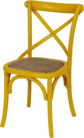 Cadeira Katrina Madeira Amarela Or Design