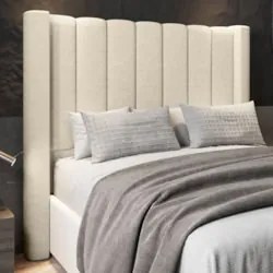 Cabeceira Casal King Cama Box 195cm Claire Z04 Linho Bege - Mpozenato