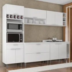Armário de Cozinha CP07 Para Pia 100cm Pérola Z34 Branco    - Mpozenat