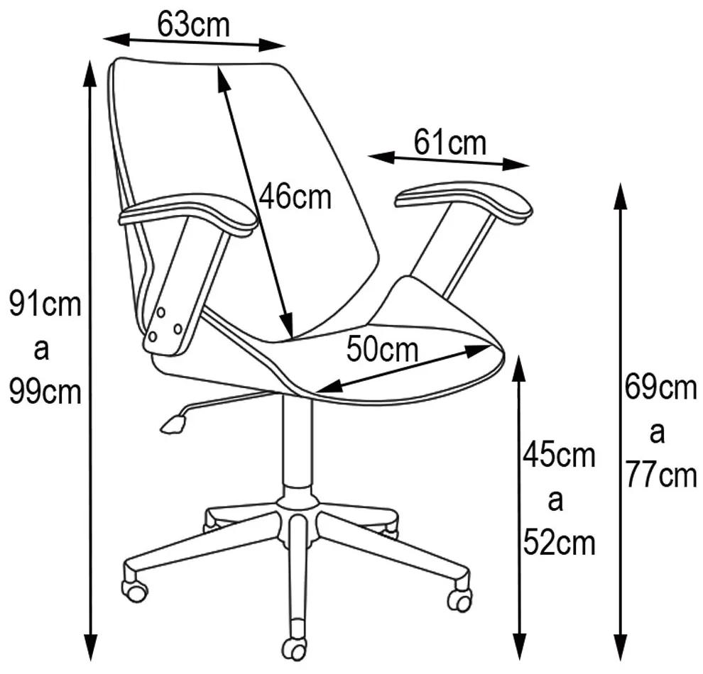 Kit 02 Cadeiras de Escritório Diretor Giratória com Regulagem de Altura Akon PU Sintético Preto G56 - Gran Belo