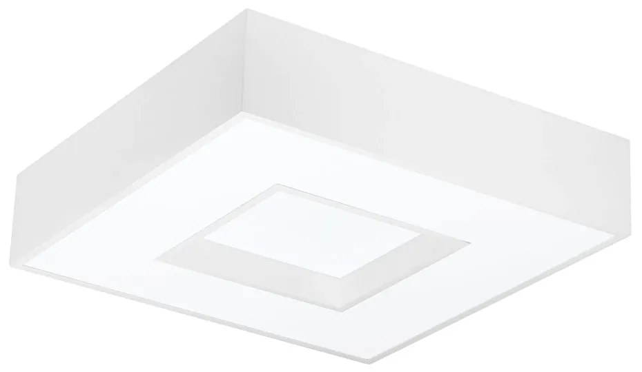 Plafon De Sobrepor Quadrado Cherry 4L E27 38X38X12Cm | Usina 4540/38 (MR-T - Marrom Texturizado)