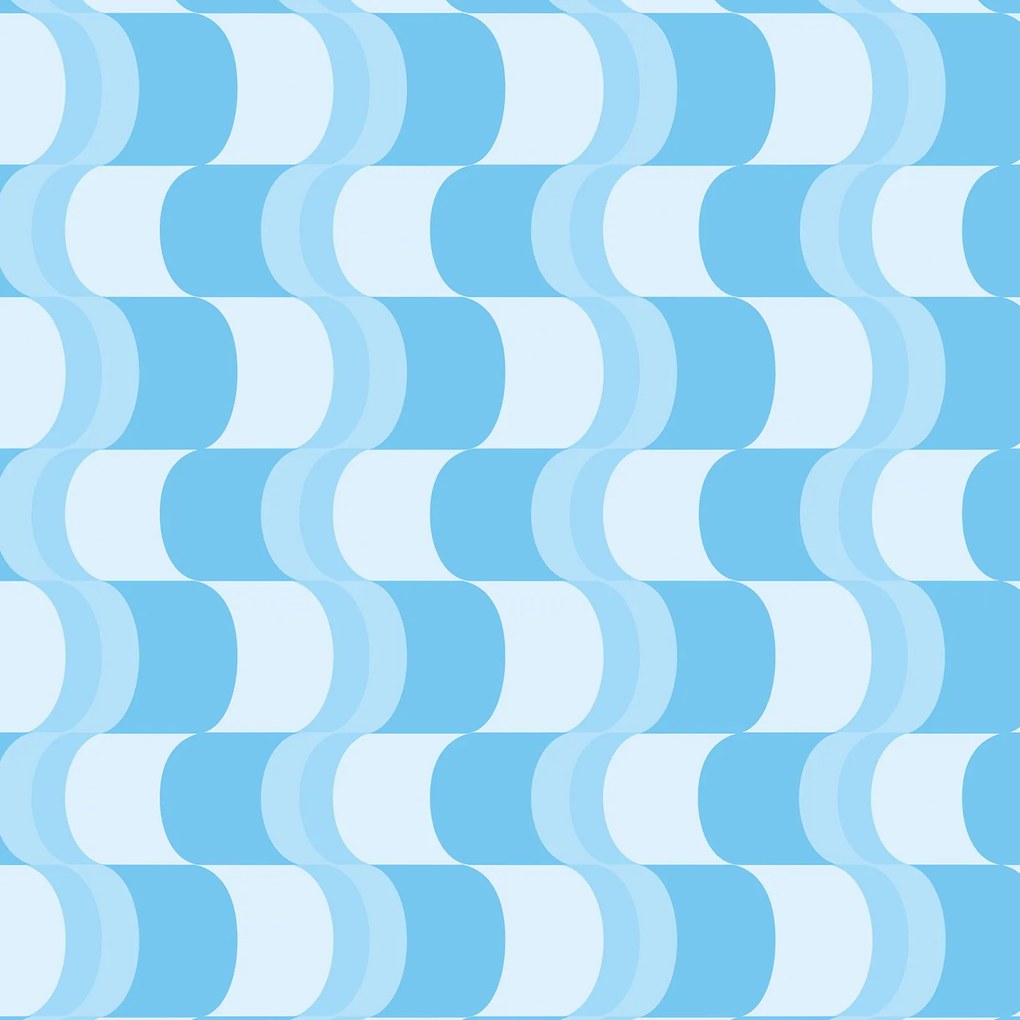Papel de Parede geométrico zig azul 0.52m x 3.00m