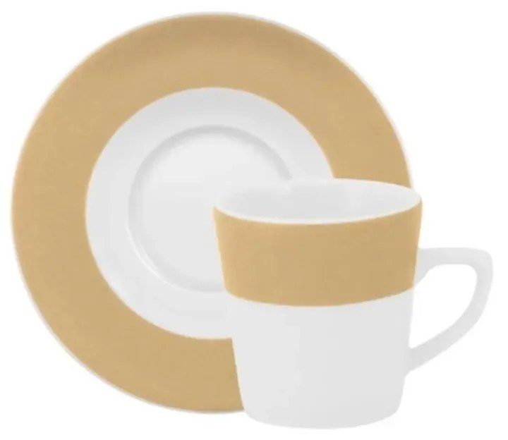 Xícara Café Com Pires 70Ml Porcelana Schmidt - Dec. Matte Cappuccino 2372