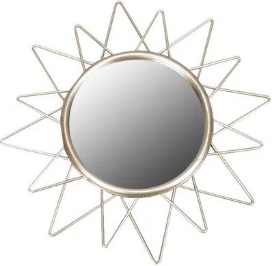 Espelho de Parede Redondo 22cm de Metal Sunshine
