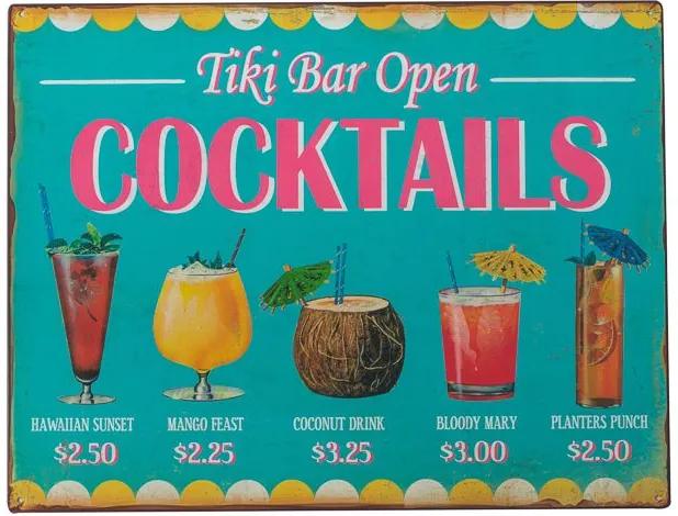Placa Decorativa Cocktails