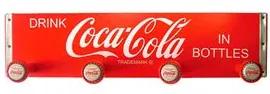 Cabideiro de Madeira Retangular Coca-Cola