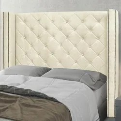 Cabeceira Casal Queen Cama Box 160cm Louise S06 Linho Pérola - Mpozena