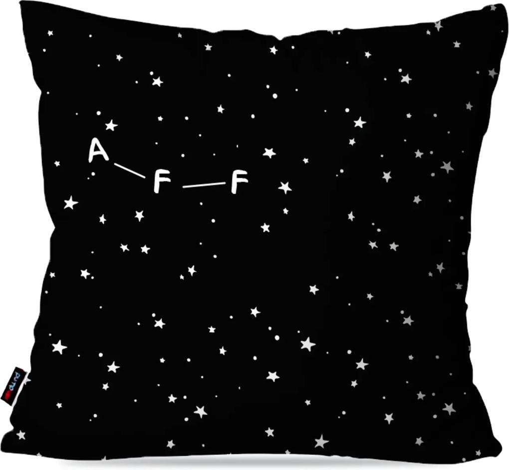 Capa de Almofada Avulsa Preto Constelação Aff 45x45cm