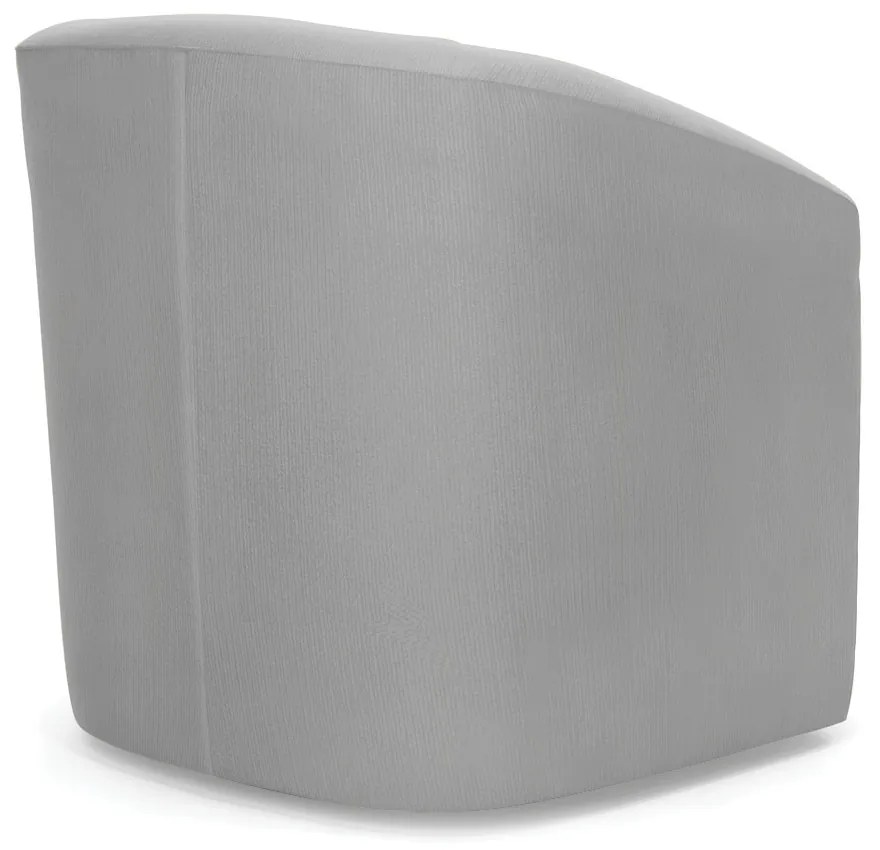 Poltrona Decorativa Base Giratória Stella Max Suede Cinza D03 - D'Rossi