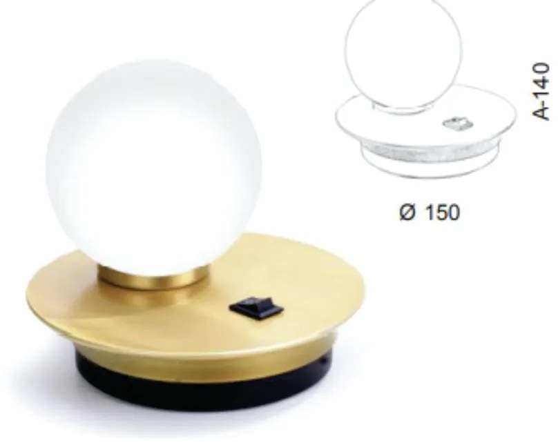 Abajur Ø15X14Cm Metal E Globo Ø10Cm 01Xg9 |Old Artisan Abj-5523 (BRANCO, FOSCO (BRANCO))