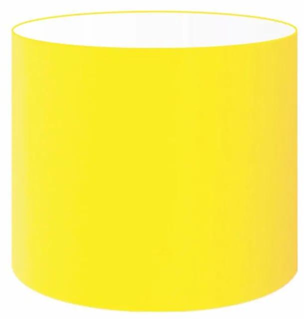 Cúpula em Tecido Cilíndrico Abajur Luminária Cp-4143 35x25cm Amarelo