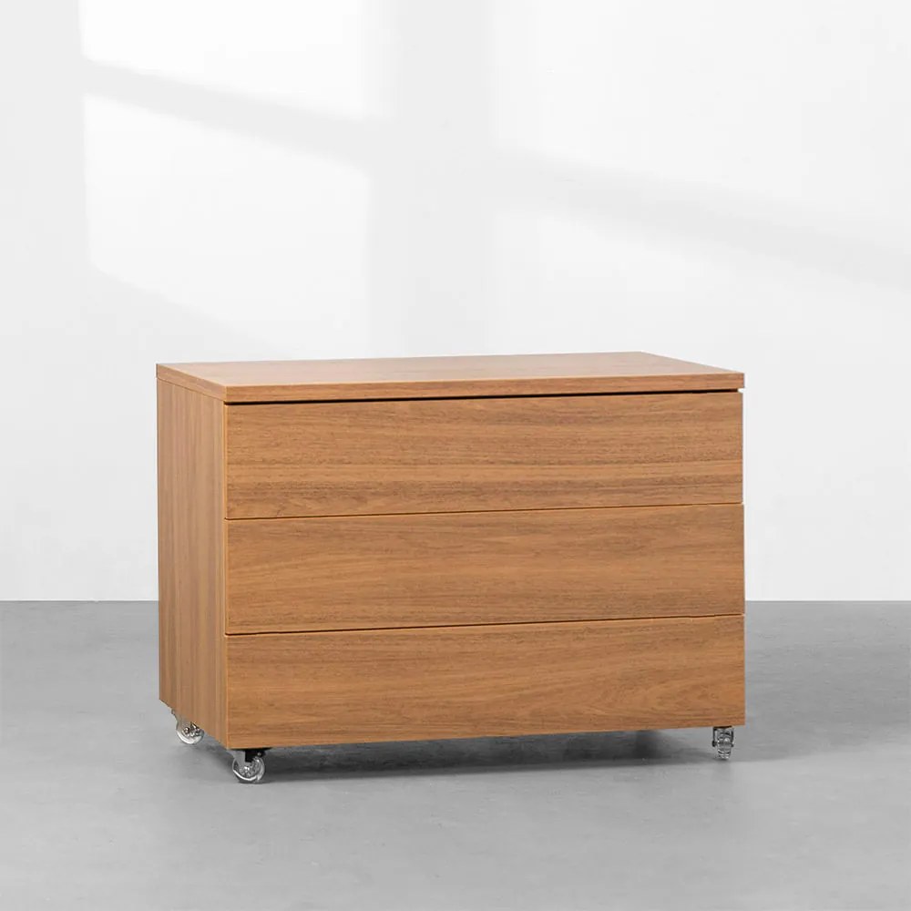 Módulo Contemporâneo 85cm com 3 gavetas - Louro Freijó