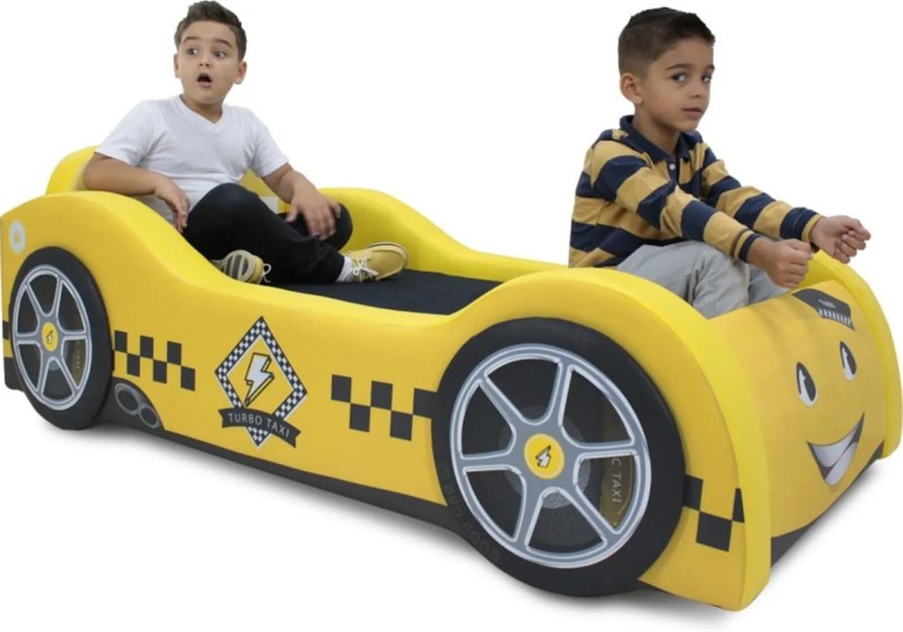 Mini Cama Cama Carro Baby Taxi  Amarelo