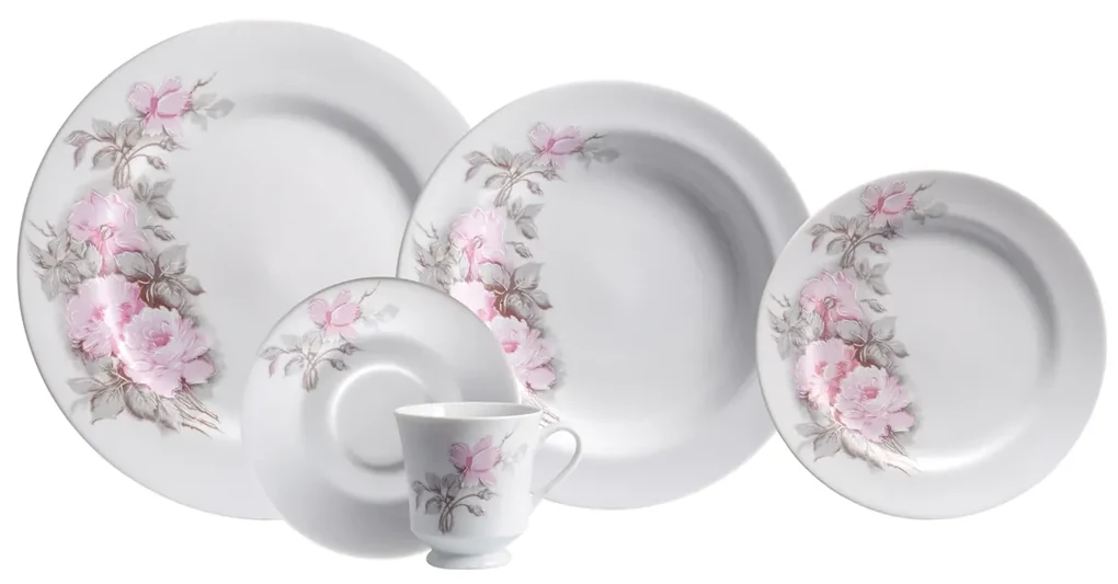 Aparelho de Jantar Chá e Café 42 Peças Porcelana Schmidt - Dec