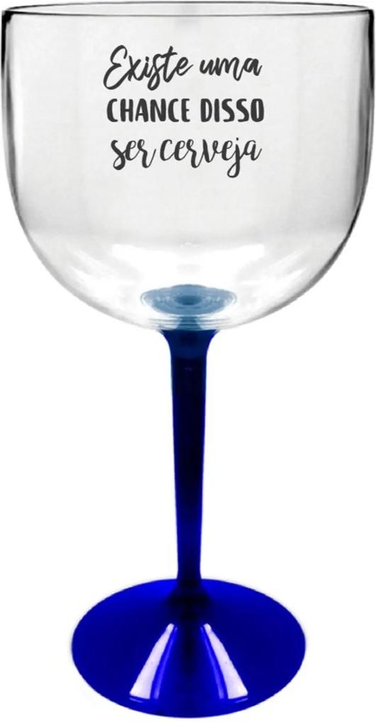 8 Taças Gin Transparente Com Base Azul Personalizada Para Live