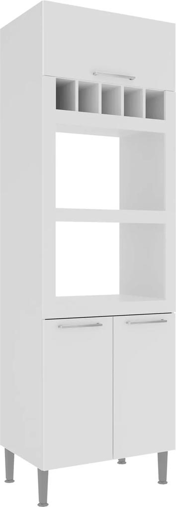 Paneleiro 700X2220 2 Fornos Branco-Brilho Genialflex Móveis